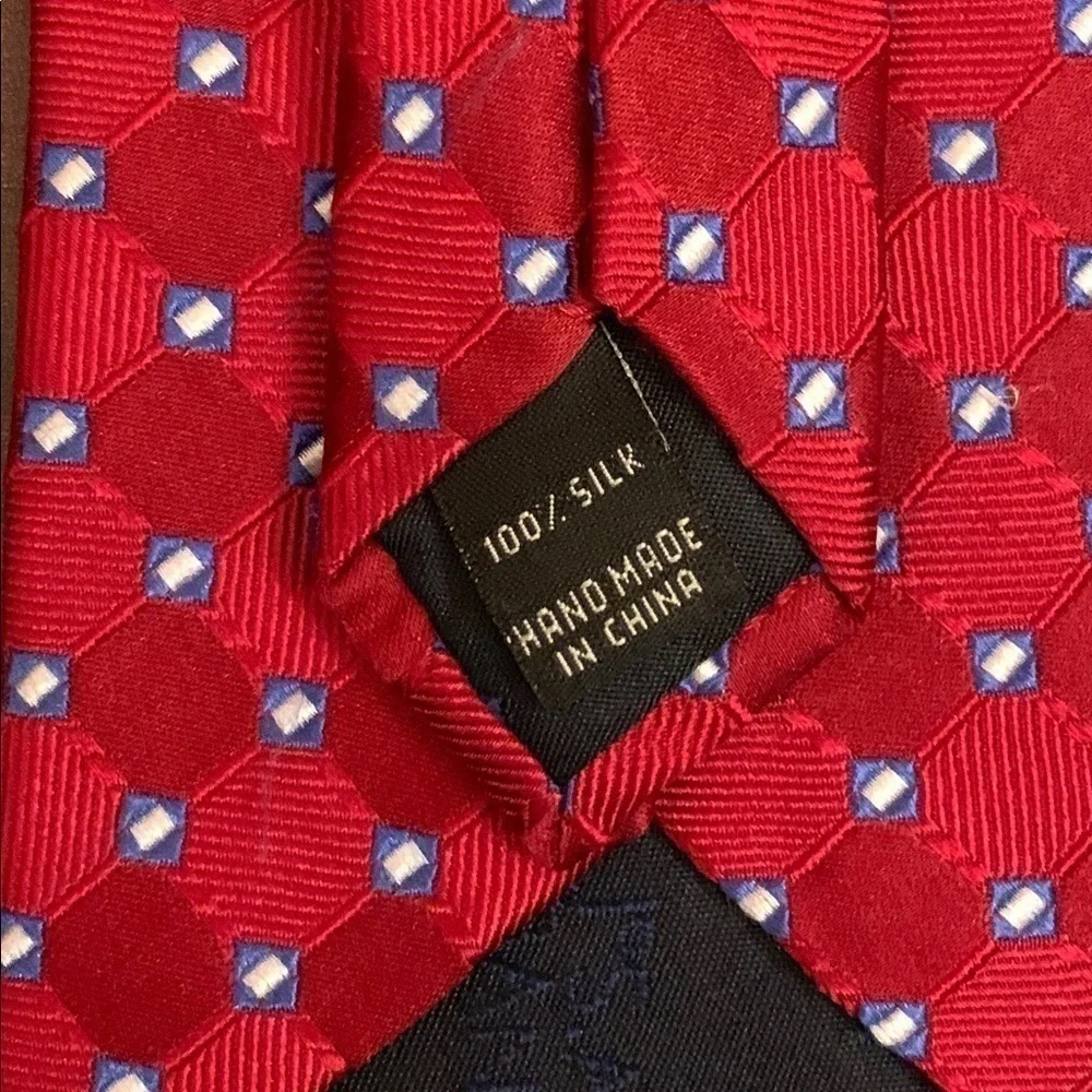 JOS. A. BANK Red 100% Silk Hand Made Necktie